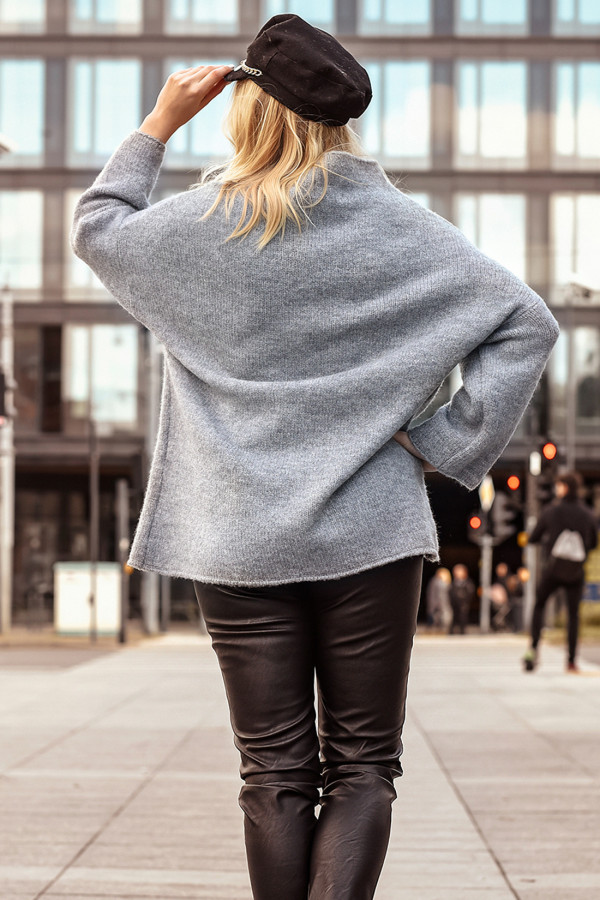 Sweter Tunika Zara Ciemny Szary 3