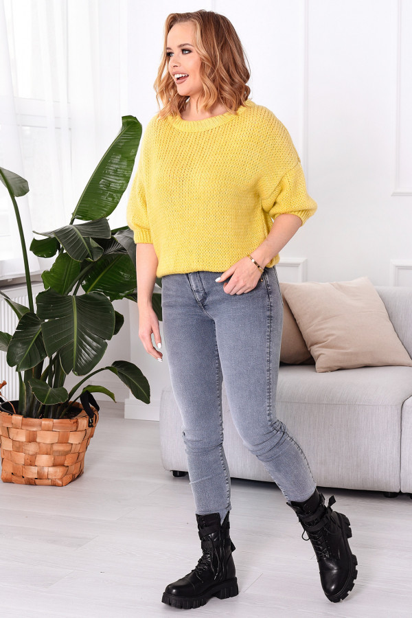 Krótki sweter Gabi Cytryna 1