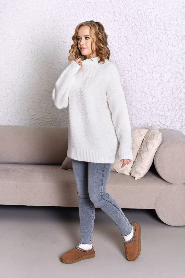 Sweter z półgolfem Ryżyk Ecru 2