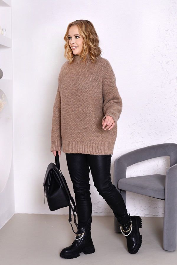 Sweter z półgolfem Ryżyk Latte 2