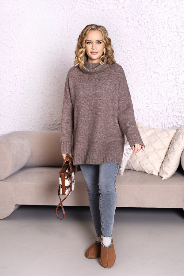 Sweter oversize golfem Anna Kakao