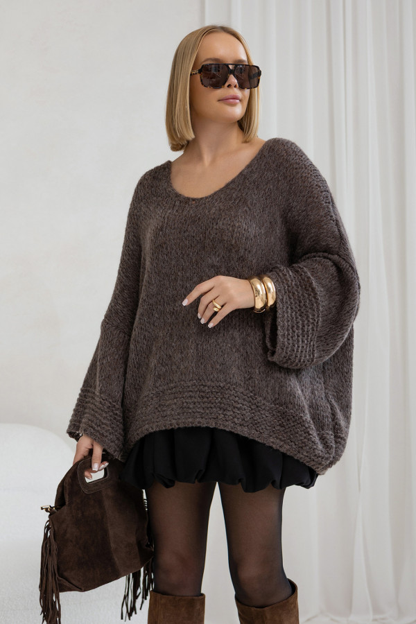 Sweter oversize Alicja Ciemne Kakao