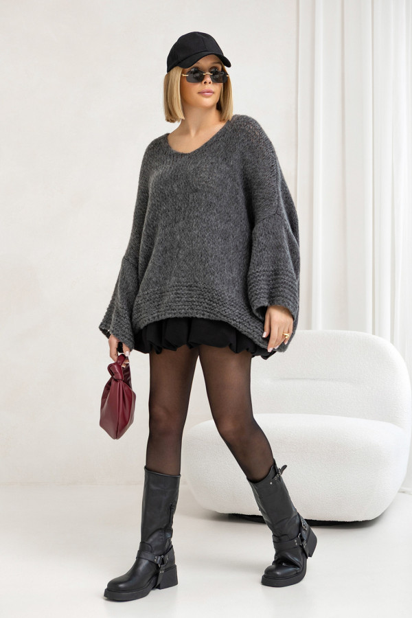 Sweter oversize Alicja Grafit 1