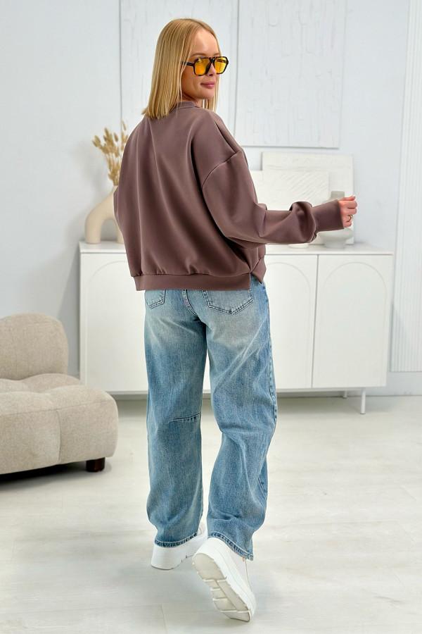 Bluza oversize Believe Mokka 6